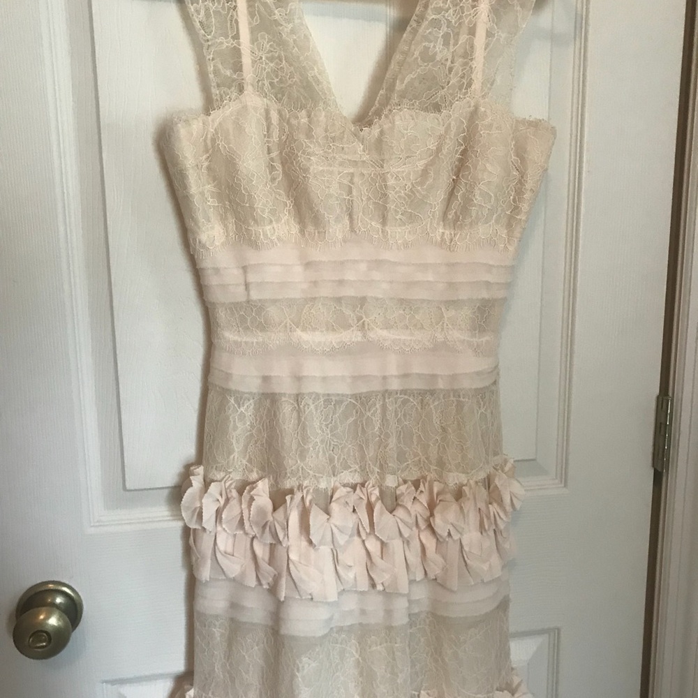 BCBG Off White Lace Dress
